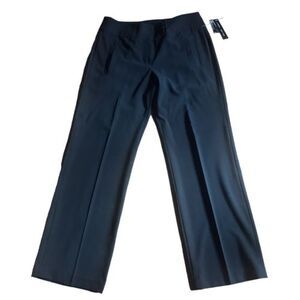 Larry Levine Pants Womens 6 Black Straight Leg Stretch Career Flat Front‎